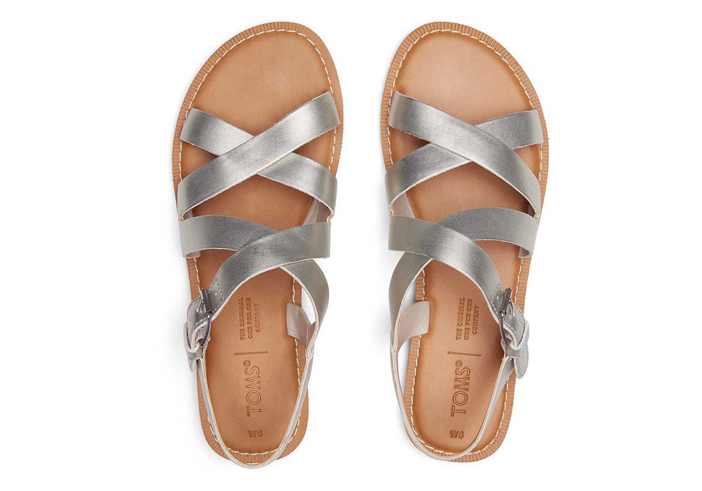 Toms Sicily Sandals Silver - Womens - 58721-IYQG